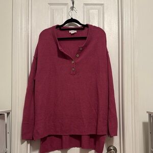 Maybe pink knit rugby top